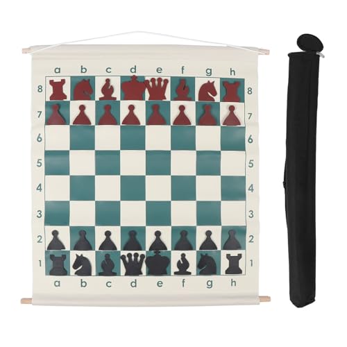 Demo -Schach -Set -Schach -Schach -Demonstrationsbrett mit 32 Schachstücken Geschlitzte Faltbare Tragbare Komplette Demo -Schach -Set für die Schachschule von Srliya