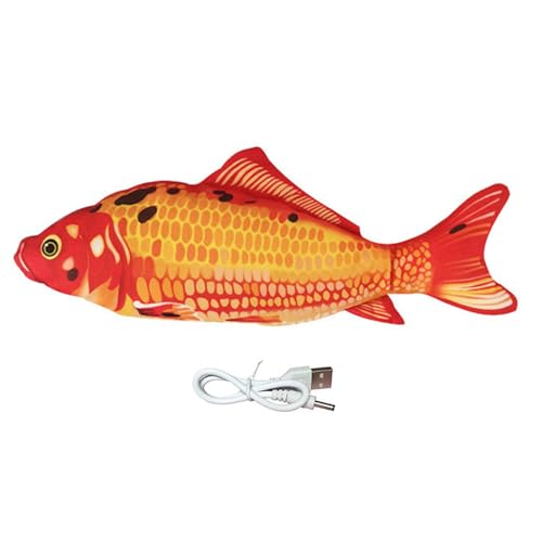 Elektrischer Fisch, Katzenspielzeug, Katze, Elektrischer Fisch, Katzenspielzeug, Plüsch, Bewegend, Wedeln, Springen, Automatische Simulation, Fisch, Wiederaufladbar, von Srliya