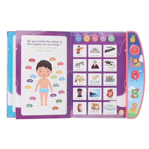 Elektronisches Buch für Kinder Im Vorschulalter, Elektronisches Buch Zum Sprachenlernen, Elektronisches Buch, Englisch, Pädagogisches Klangbuch, Intelligentes Spielzeug, (Rosa) von Srliya