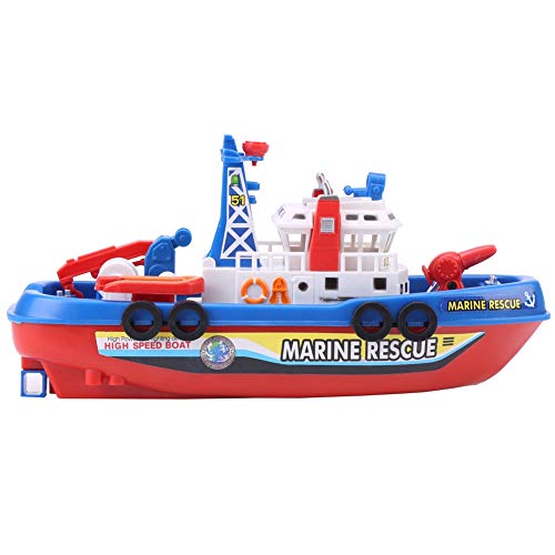 Feuerboote Spielzeug mit Sound & Blitzlicht, Elektroboot für Badewanne, Pool oder Strand, Glück und Weisheit Teilen von Srliya