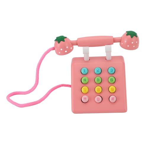 Hölzerne Telefondekoration High Simulation Bildung Niedliche Dekorative Telefonmodell Desktop -Dekoration für Home Office Cafe (Rosenate) von Srliya