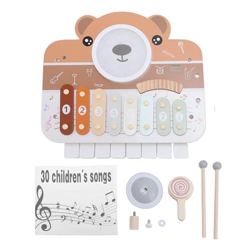 Hölzernes Musik-Percussion-Spielzeug, Kleinkind-Musikinstrument, Hand-Auge-Koordination, Baby-Musikinstrument mit Schlägeln, Kastagnetten von Srliya