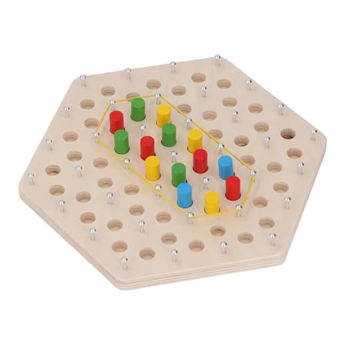 Holz-Pegboard-Spiel, Bildungsspielzeug, Puzzle-Spielzeug, Frühes Lernen, Holzbrettspiel mit Gummiband Holz-Pegboard-Spiel, Bildungsspielzeug, Puzzle-Spielzeug, Frühes Lernen, Holzbrettspiel mit Gummiband von Srliya