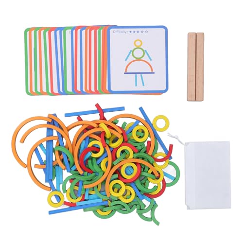 Holzstäbchen, Ringe, Stöcke, Ringe, Puzzle-Spielzeug, Holzstäbchen, Ringe, Passende Kreation, Passendes Frühes Lernen, Lernspielzeug für und Mädchen Holzstäbchen, Ringe, Stöcke, Ringe, Puzzle-Spielzeug, Holzstäbchen, Ringe, Passende Kreation, Passendes Frühes Lernen, Lernspielzeug für und Mädchen von Srliya