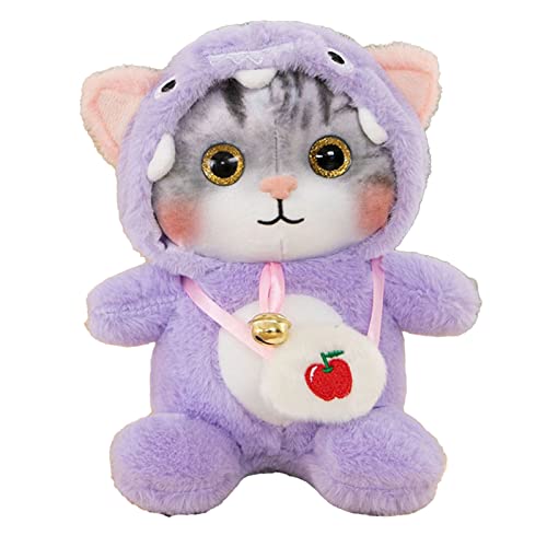 Katzen-Plüschtier, Schöne Glocke, Weich, Bunt, Flauschig, Ausgestopftes Katzen-Plüschtier für Kinder, Geburtstag (Lila) von Srliya