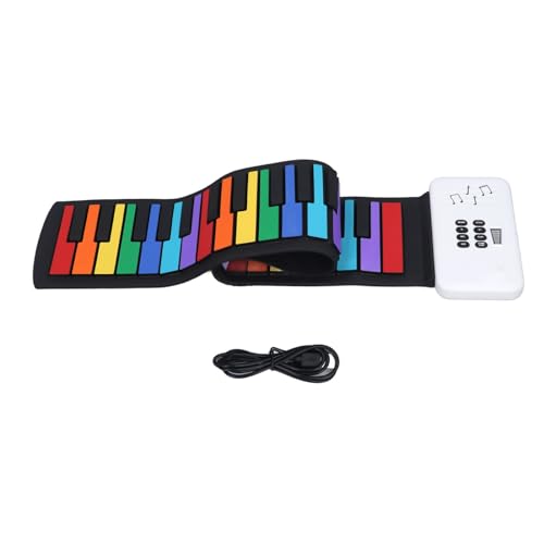 Kinder-Roll-Up-Klavierrolle, 49-Tasten-Roll-Up-Klavier, Verdicktes Silikon, 500 MAh, Bunt, Faltbar, Elektronisches Klavier, Musik für Kinder Kinder-Roll-Up-Klavierrolle, 49-Tasten-Roll-Up-Klavier, Verdicktes Silikon, 500 MAh, Bunt, Faltbar, Elektronisches Klavier, Musik für Kinder von Srliya