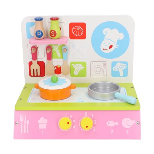 Kinderküchen-Spielzeugset, Kinderküchen-Spielset, Kochherd-Utensilien, Detailreich, Sicheres Holz, Rollenspiel-Küchenzubehör für Familienspiele Kinderküchen-Spielzeugset, Kinderküchen-Spielset, Kochherd-Utensilien, Detailreich, Sicheres Holz, Rollenspiel-Küchenzubehör für Familienspiele von Srliya