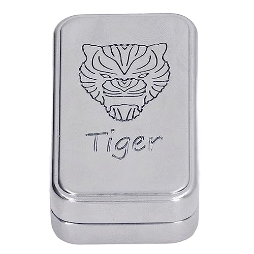 Srliya Kleines Tigermuster-Magnetschieber-Sensorspielzeug Zur Angstlinderung, Metall-Fingerspitzen-Schiebespielzeug mit Innerem Drehlager, Ideal für Reisen zu Hause, Im Büro, Metall, von Srliya