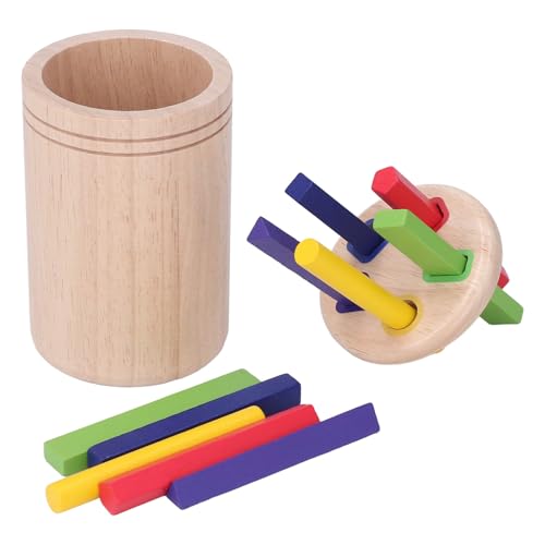 Lernspielzeug Zum Sortieren von Farben und Formen aus Holz, Feinmotorik-Puzzlespielzeug, Sensorisches Matching-Spiel mit Leinentasche mit Kordelzug für 3–6-Jährige Lernspielzeug Zum Sortieren von Farben und Formen aus Holz, Feinmotorik-Puzzlespielzeug, Sensorisches Matching-Spiel mit Leinentasche mit Kordelzug für 3–6-Jährige von Srliya