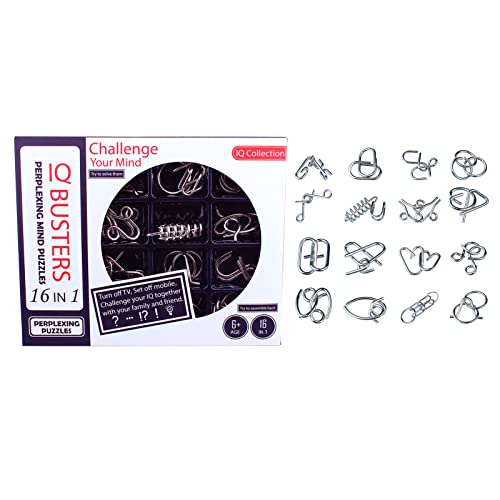 Metall-Rätsel-Puzzle-Spielzeug, 16-teiliges Metall-Rätsel-Set, Verschiedene Formen, Verbessern das Logische Denken, Verriegelungs-Puzzle-Spielzeug Metall-Rätsel-Puzzle-Spielzeug, 16-teiliges Metall-Rätsel-Set, Verschiedene Formen, Verbessern das Logische Denken, Verriegelungs-Puzzle-Spielzeug von Srliya