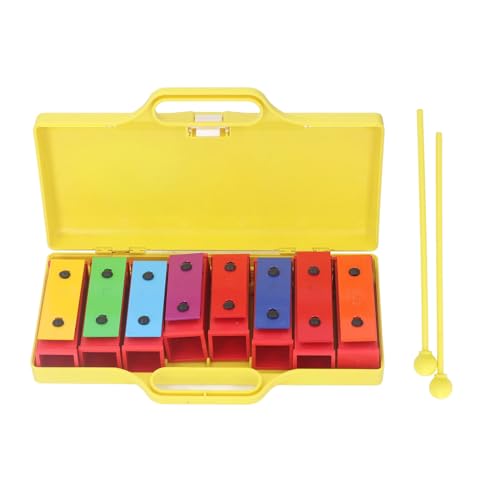 Musikalischer Bunter Resonator, 8 Noten, Bunte Resonatorglocken mit Abnehmbaren Platten, Kunststoffkoffer, Schlaginstrument, Musikspielzeug für und Erwachsene Musikalischer Bunter Resonator, 8 Noten, Bunte Resonatorglocken mit Abnehmbaren Platten, Kunststoffkoffer, Schlaginstrument, Musikspielzeug für und Erwachsene von Srliya