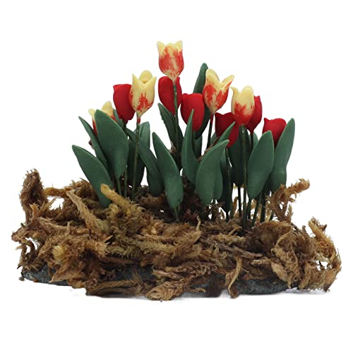 Puppenhaus-Tulpenblumen, Mini-künstliche Tonblumen, Lebensechte Puppenhaus-Tulpen-Gartendekoration, Ideales für, Moos für 1:12-Puppe Puppenhaus-Tulpenblumen, Mini-künstliche Tonblumen, Lebensechte Puppenhaus-Tulpen-Gartendekoration, Ideales für, Moos für 1:12-Puppe von Srliya