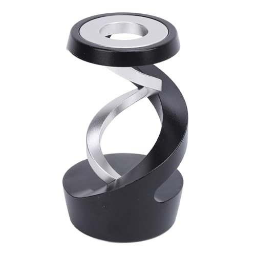Rotierende Gyroscope Desk Spielzeug Desktop Levitating Gyroscop Desktop Spiral Gyroscope Tabletop Orumament Metal Desktop Hängnis Gyroskop für Home Office (Schwarz+Silber) von Srliya