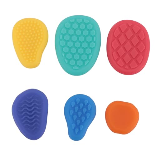 Silikon Strukturierte Sensorische Steine, 6 PCs Soft Touch Sensory -Spielzeug für , Teenager und Erwachsene mit Unterschiedlichen Mustern, Geeignet für Zuhause, Schule, Büro oder von Srliya