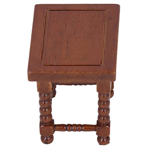 Srliya 1:12 Puppenhaus-Tee-Couchtisch, Miniatur-Beistelltischzubehör aus Holz, Rollenspielspielzeug, Puppenhaus-Beistelltisch und Sammler von Srliya