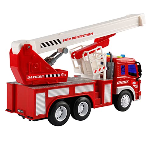 Srliya 1:16 Sound und Licht Feuerwehrauto für Kinder Kinderspielzeug Reibungsbetriebene Trägheitsfahrzeuge Autos Überraschungsspielzeug (2) von Srliya