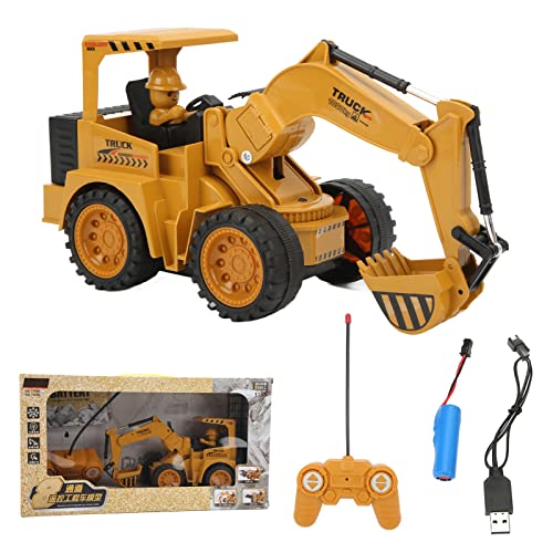 Srliya 1:18 RC-Baggermodell für Jungen Verbessert die Wahrnehmung Einfache Bedienung Ferngesteuertes Baggerspielzeug RC-Engineering-Auto-Baggermodell 1:18 RC-Baggermodell von Srliya