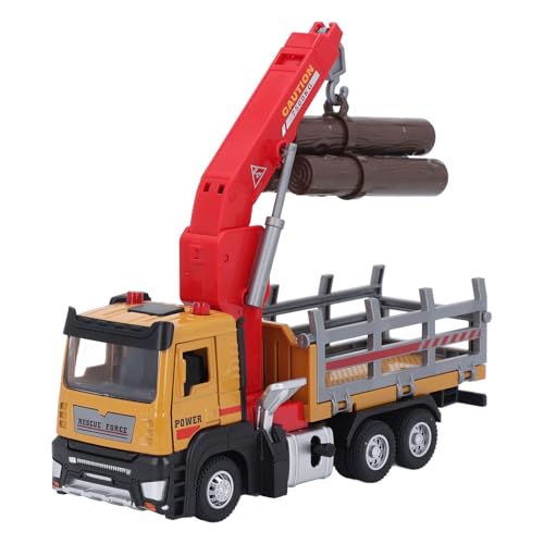 Srliya 1:32 Holztransportkran Legierung Simulation Holzfäller Holzfäller Holztransporter LKW Kleinkindspielzeug mit Lichtgeräuschen für Kinder Kleinkinder (Gelb) von Srliya