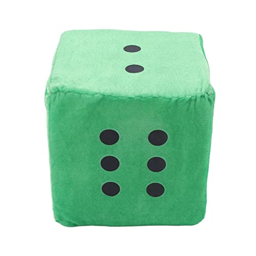 Srliya 20 cm Plüschwürfel Spielzeug Weichgefüllte Würfel Kissen für Wohnkultur -Sofa -Dekoration für Kinder Weihnachten Geburtstagsfeier (Grün) von Srliya