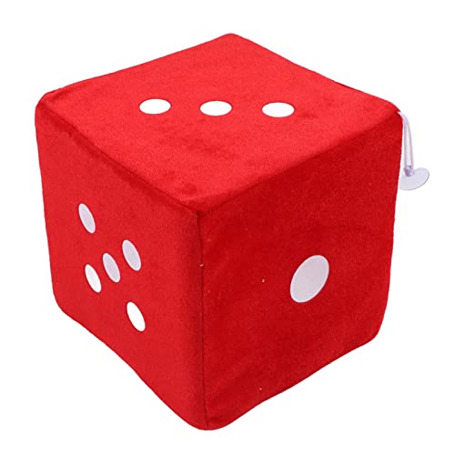 Srliya 20 cm Plüschwürfel Spielzeug Weichgefüllte Würfel Kissen für Wohnkultur -Sofa -Dekoration für Kinder Weihnachten Geburtstagsfeier (Rot) von Srliya