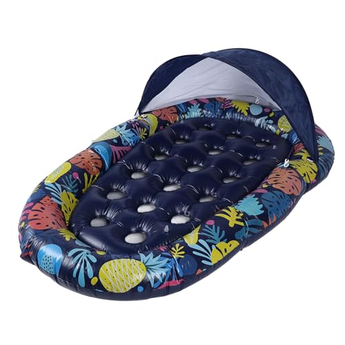 Srliya 3 in 1 Pool Schwimmt Multifunktionaler Erwachsenenpool Schwimmt Liewer mit Abnehmbarem Sonnenschatten -Baldachin und Becherhalter für die Beach Lake Party von Srliya