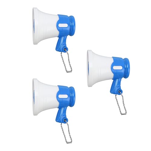 Srliya 3pcs Mini Megaphone Spielzeug Kinder Funny Music Lautsprecher Keychain mit Eingebauten Liedern Rollenspiele vor, Spielespiele Requisite für Kinder (Blau) von Srliya