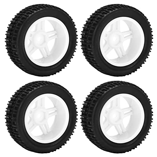 Srliya 4PCS 75mm RC Auto Reifen U Typ Gummi RC Fahrzeug Rad Fernbedienung Auto Reifen für Wltoys 144001 1/14 RC (Weiß) von Srliya