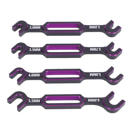 Srliya 4pcs RC -Schraubenschlüssel 3,0 Mm 3,2 Mm 3,5 Mm 3,7 Mm 4,0 Mm 5,0 Mm 5,5 Mm 6,0 Mm Spannschloss Nussballgelenk Remover RC Universal Reparaturwerkzeug für RC -Autoboot Drohne von Srliya