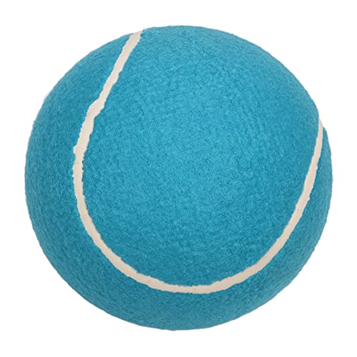 Srliya 8-Zoll-Jumbo-Tennisball Tragbarer Aufblasbarer Gummikern-Plüsch-Filz-Jumbo-Big-Tennisball für Kinder und Haustiere(Blau) von Srliya