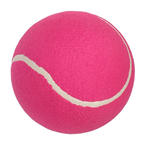 Srliya 8-Zoll-Jumbo-Tennisball Tragbarer Aufblasbarer Gummikern-Plüsch-Filz-Jumbo-Big-Tennisball für Kinder und Haustiere(Rosa) von Srliya