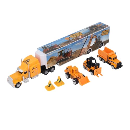 Srliya Alloy Car Transporter Carrier Construction Lastwagen Spielzeugsimulationslegierungstransporter mit 3 Autos für Kinder Im Alter von 3 Bis 6 Jahren von Srliya
