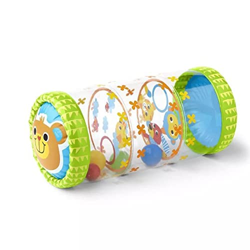Srliya Aufblasbarer Rollwagen für Kleinkinder, PVC, Krabbelspielzeug für die Frühe Entwicklung mit Bällen und Glocken für Babys Im Alter von 3 Monaten Bis 3 Jahren von Srliya