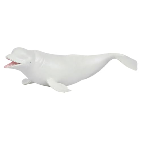Srliya Beluga Wal Modell PVC Kunststoff Simulation Beluga Wal Dekoration Simulation Tier Figur Spielzeug von Srliya