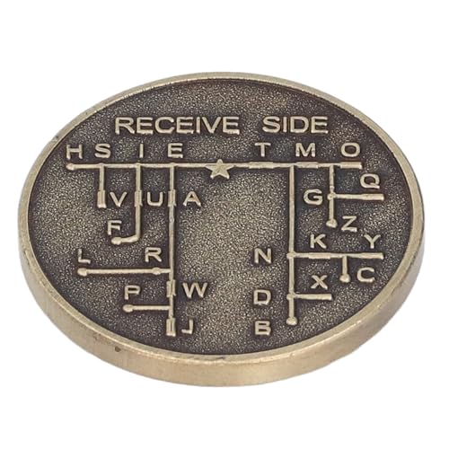 Srliya CW Morse Code Training Coin Gaspanized Kupferverschlüsselungssprachenmünze für Amateur -Funkanfänger 30x30x3mm Srliya CW Morse Code Training Coin Gaspanized Kupferverschlüsselungssprachenmünze für Amateur -Funkanfänger 30x30x3mm von Srliya