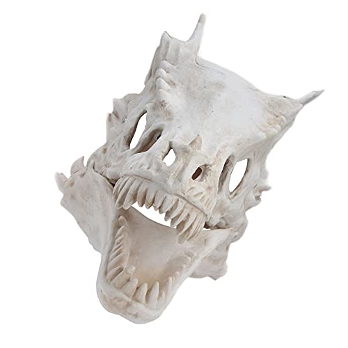 Srliya Dinosaurier -Schädel -Masken -Kopfabdeckung, Lebensechte und Gruselige Halloween -Cosplay -Requisiten mit Beweglichen Kiefer, Ideal für Kostümpartys, Hergestellt aus Weichem und von Srliya