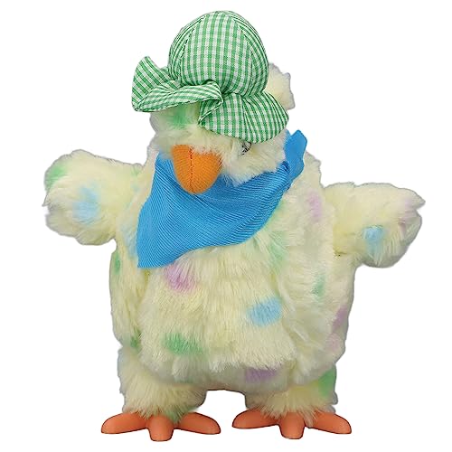 Srliya Elektronisches Plüsch-Hühnerspielzeug, 3 Eier Legen, Tanzende Musik, Stofftier-Huhn für Kinder (Grün) von Srliya