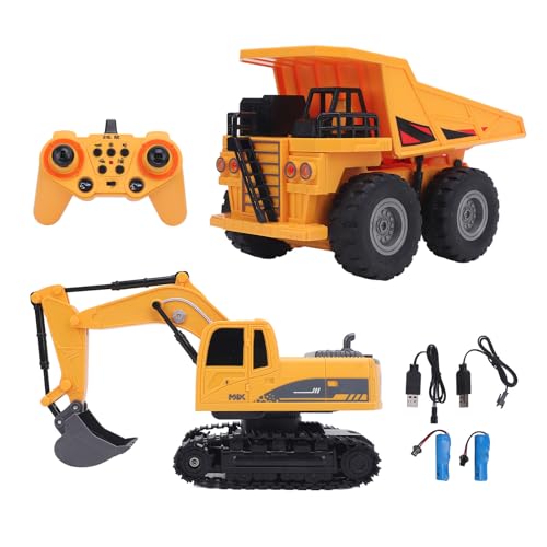Srliya Fernbedienungstechnik Fahrzeug 2 in 1 Muldlastwagen Bagger Set RC -Baufahrzeugspielzeug für Kinder Srliya Fernbedienungstechnik Fahrzeug 2 in 1 Muldlastwagen Bagger Set RC -Baufahrzeugspielzeug für Kinder von Srliya