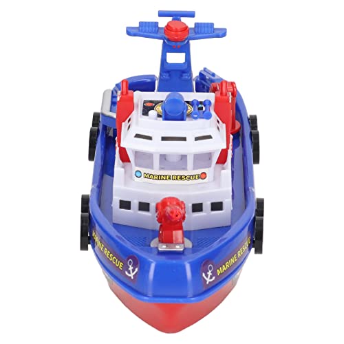 Srliya Feuerlöschboot-Spielzeug, Badeboot-Spielzeug, Automatisches Wassersprühen, Pädagogisches Musiklicht, Elektrisches Kinder-Badeboot-Spielzeug mit Wassersprinkler für Kinder von Srliya