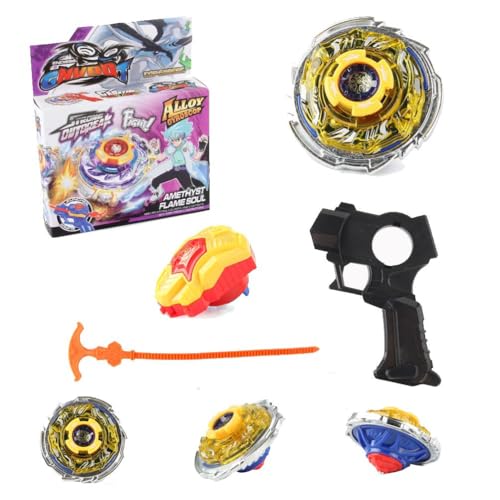 Gyro, Kinderspielzeug-Gyroskop, Kampfkreisel, Kinder-Spinnkreisel, Alloy Burst Battling Gyroskop, Rotierendes Gyroskop mit Launcher Grip, Starter-Set, Überraschung, von Srliya