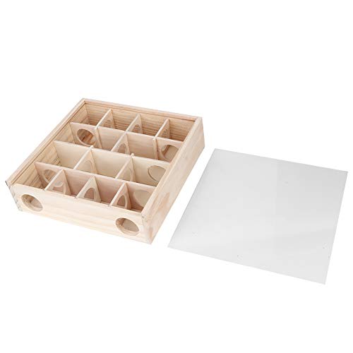 Srliya Hamster Maze Mausmäuse Holz Interaktives Intelligentes Haustierspielzeug mit Acrylglas von Srliya