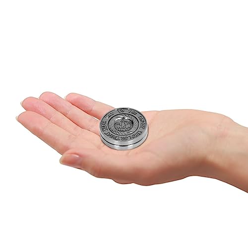 Srliya Haptisches Geld mit Graviertem Kürbismuster, Magnetisches Schiebespielzeug Zum Stressabbau, für Angstzustände, ADHS, Metallmaterial, Kleine Größe von Srliya