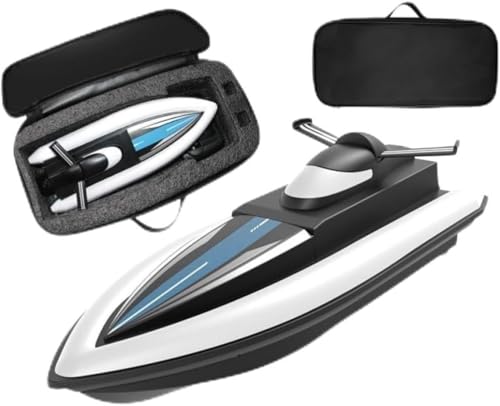 Srliya Hochgeschwindigkeits-RC-Boot 2.4G Ferngesteuertes Boot 25KM/h Rennboot Wasserdichtes Spielzeug Hochgeschwindigkeits-RC-Boot Stromlinienförmiges Design Rennboot (Schwarz 1 Batterie) von Srliya