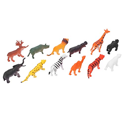 Srliya Hochsimulations-Tiermodell-Spielzeug, Verschiedene Kinder, Kinder, Tiermodell, Spielzeug-Geschenk (12 Waldtiermodelle) von Srliya