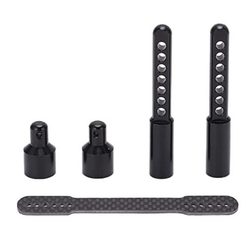 Srliya Hohe Spannung und Gute Gleichgewichtskraft, Upgrade-Ersatz, Geeignet für Ferngesteuertes Auto AXIAL SCX10 90046 90047, aus Kohlefaser-Aluminiumlegierung, Schwarz, Metallsäulen, (67mm) von Srliya