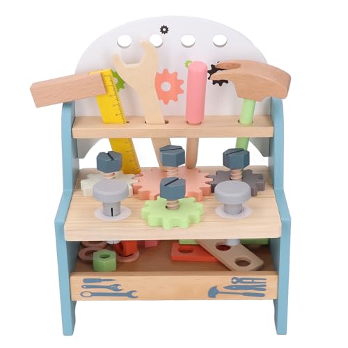 Srliya Holz-Werkzeugbank, Kindersimulation, Reparatur-Werkzeugbank, Frühe Bildung, Demontage, Reparatur-Werkzeugtisch für Kinder über 3 Jahre Srliya Holz-Werkzeugbank, Kindersimulation, Reparatur-Werkzeugbank, Frühe Bildung, Demontage, Reparatur-Werkzeugtisch für Kinder über 3 Jahre von Srliya