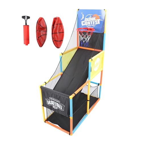 Srliya Kinder Basketball Hoop Single System Game Set Indoor Outdoor Sports Spielzeug mit 2 Bällen Luftpumpe für Kellerraum Garten Srliya Kinder Basketball Hoop Single System Game Set Indoor Outdoor Sports Spielzeug mit 2 Bällen Luftpumpe für Kellerraum Garten von Srliya