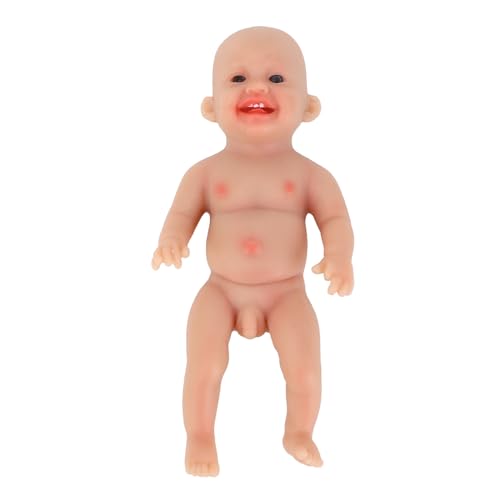 Srliya Lebensechte Reborn Baby Puppe 6 Zoll Realistisch Süßes Lächeln Gesicht Weiches Silikon Solid Real Reborn Baby Puppe für Kleinkinder (Junge) von Srliya