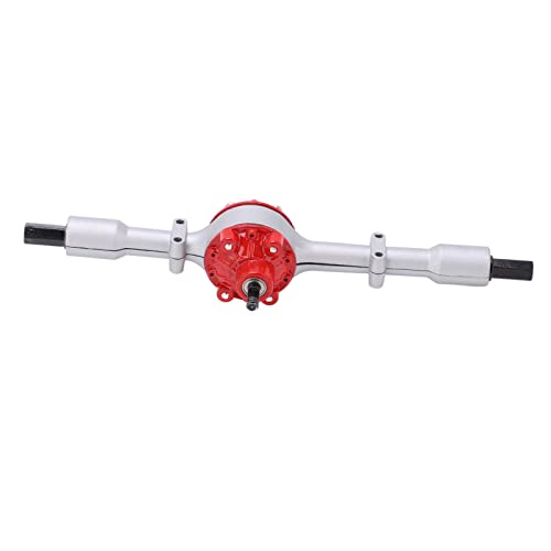 Srliya Metall -Heckbrückenachse, Hochfestigkeits -Upgrade -Teile für WPL D12 Aluminiumlegierkupfer, ca. 127 Mm/5,0 Zoll Länge, 60 G/2,1 Unzen Gewicht, Unterstützung bei der (Silberrot) von Srliya