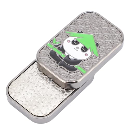 Srliya Metall -Push -Schieberegler Push Metal Push Card Spielzeug Dekompression Stress Relief Push Slider Zinklegierung Tiermuster für die Warteditation (Silberschwarz) von Srliya