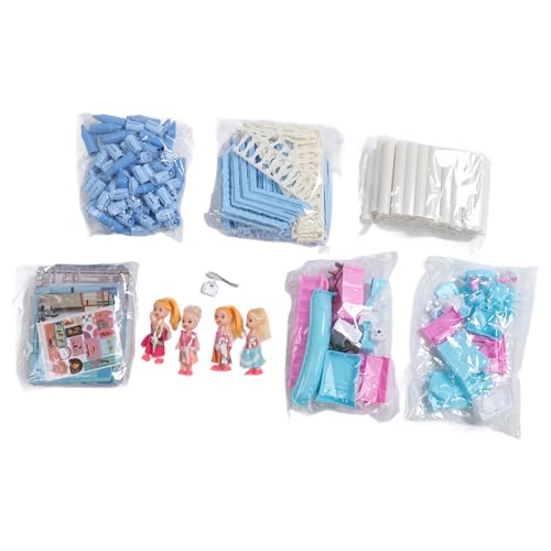 Srliya Prinzessinnenschloss-Spielhaus, Prinzessinnenschloss-Bauspielzeug, Verbessert die Kreativität, Vorstellungskraft, 4 Etagen, 14 Zimmer, Mädchenschloss-DIY-Set mit Hellblau Srliya Prinzessinnenschloss-Spielhaus, Prinzessinnenschloss-Bauspielzeug, Verbessert die Kreativität, Vorstellungskraft, 4 Etagen, 14 Zimmer, Mädchenschloss-DIY-Set mit Hellblau von Srliya